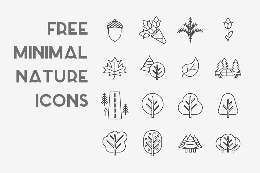 A free minimal nature icons