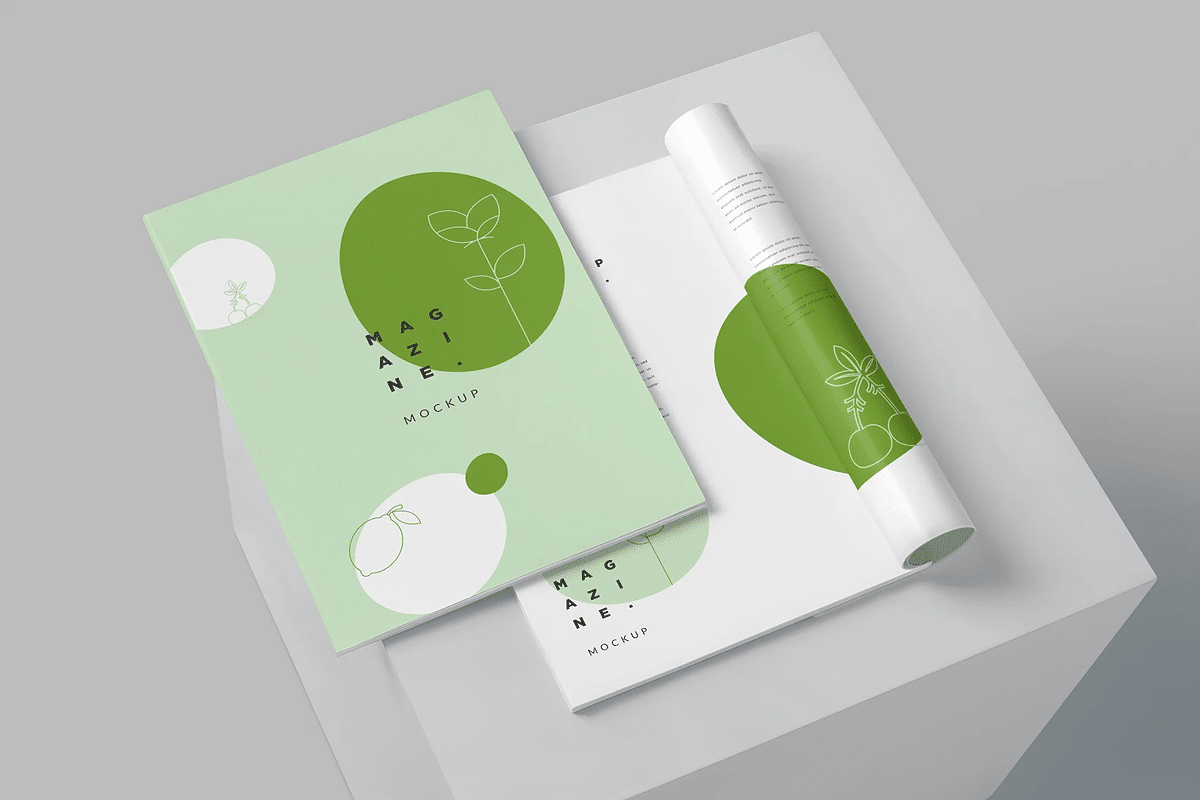 High Quality A5 Magazine mockup