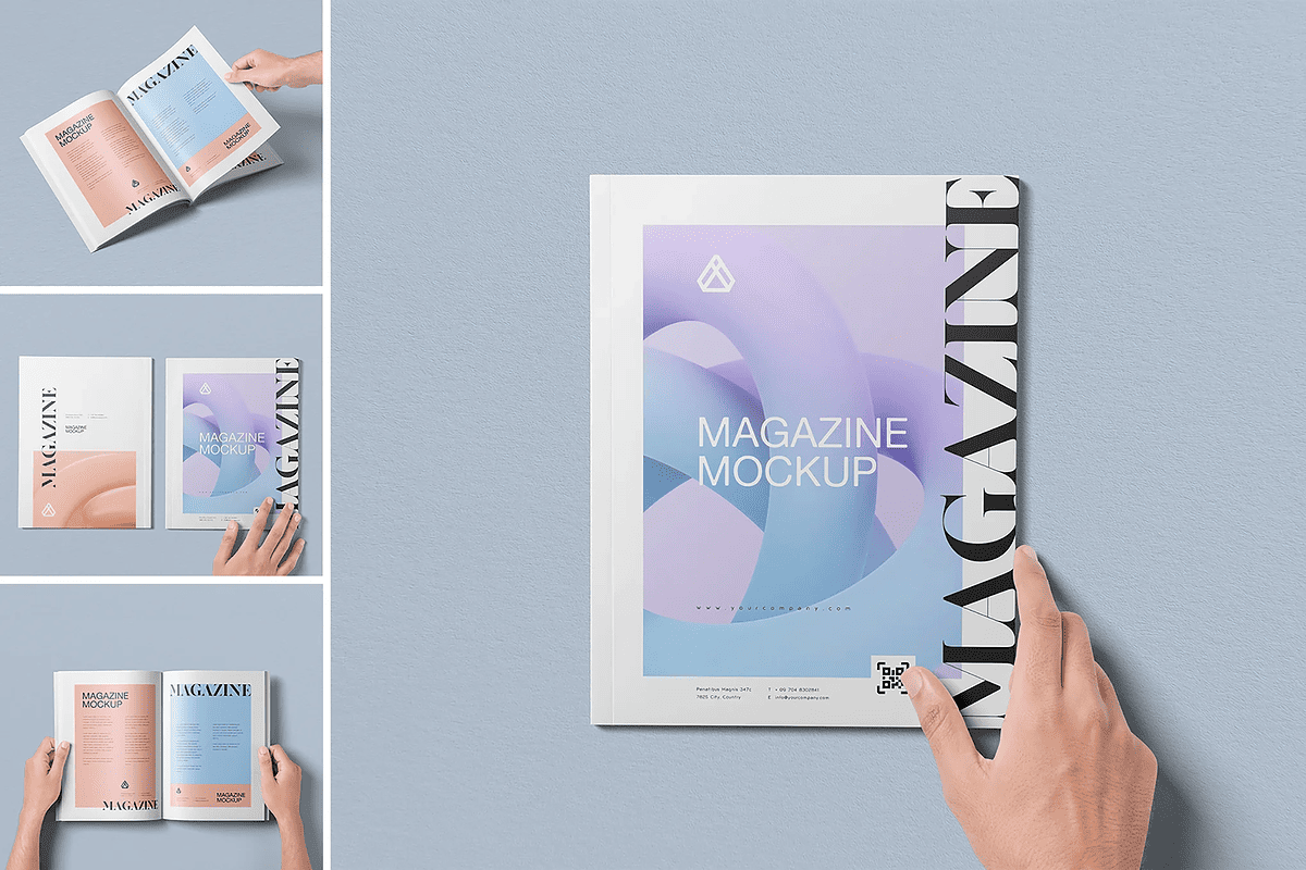 High Quality Magazine mockup set