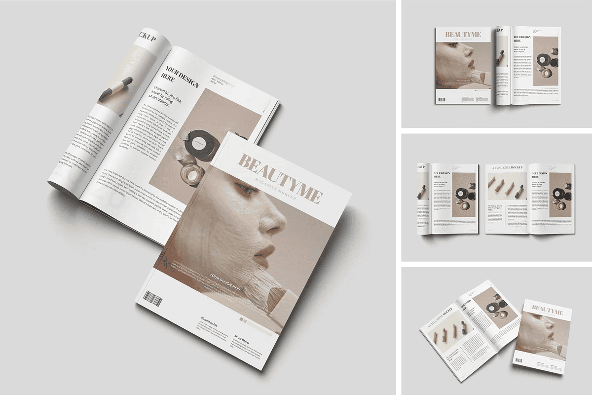 Magazine mockup set
