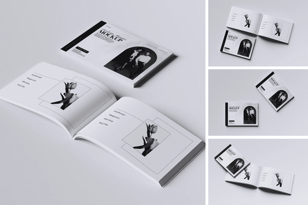 Landscape magazine mockup