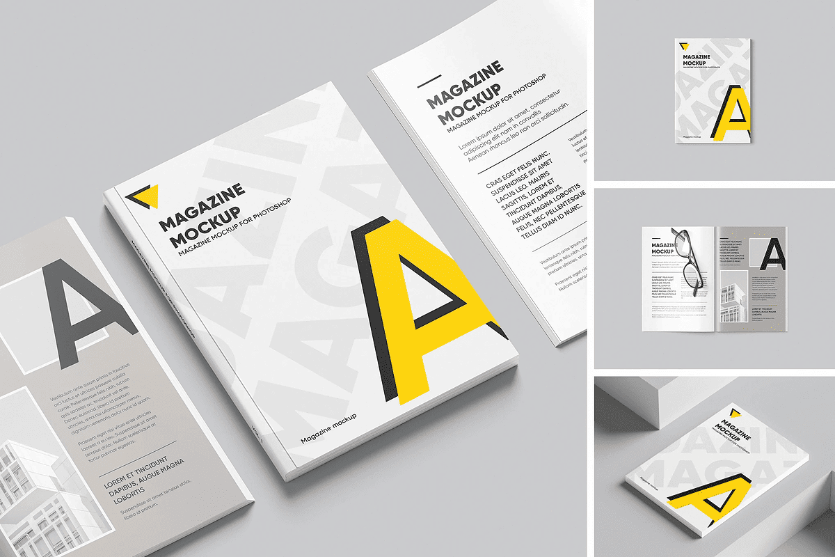 Magazine mockup set