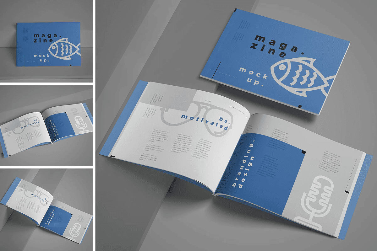 Magazine mockup templates
