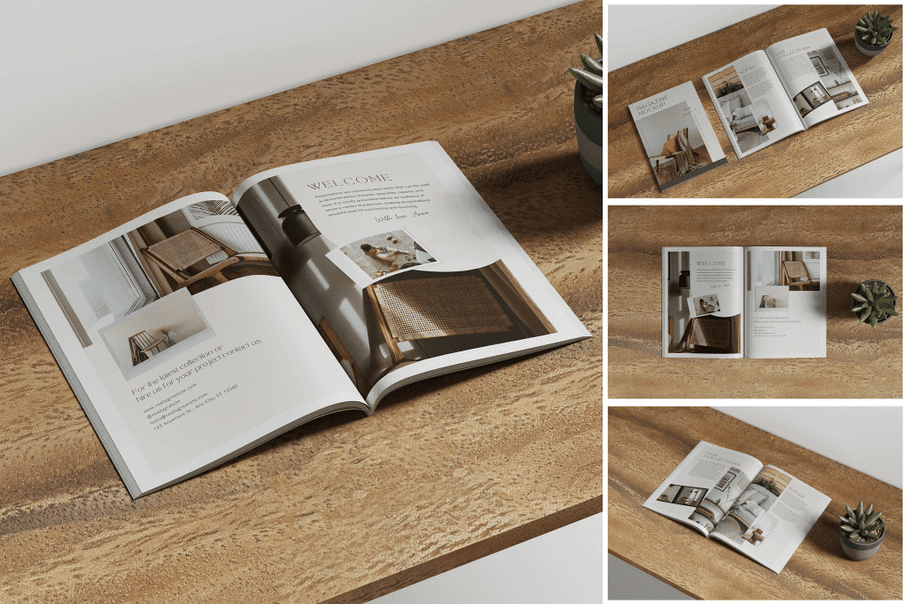 Magazine mockups set