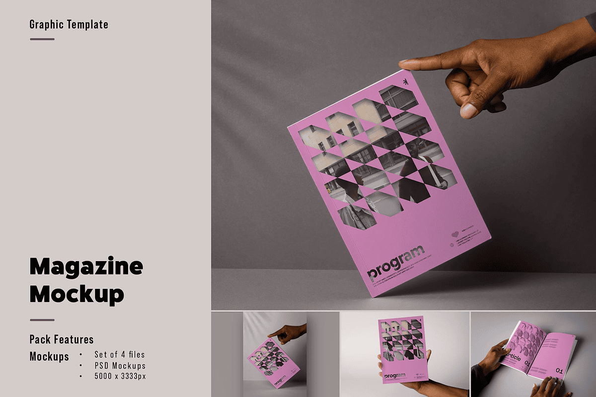 Magazine mockup templates