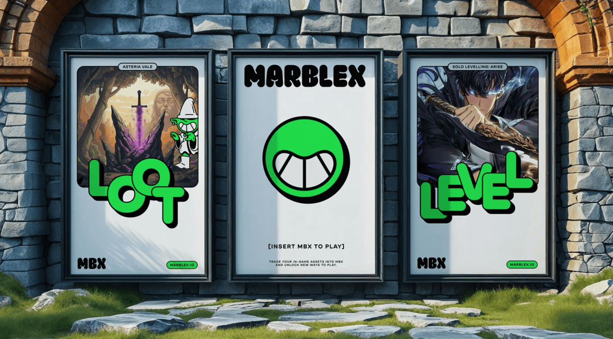 Marblex posters on the wall