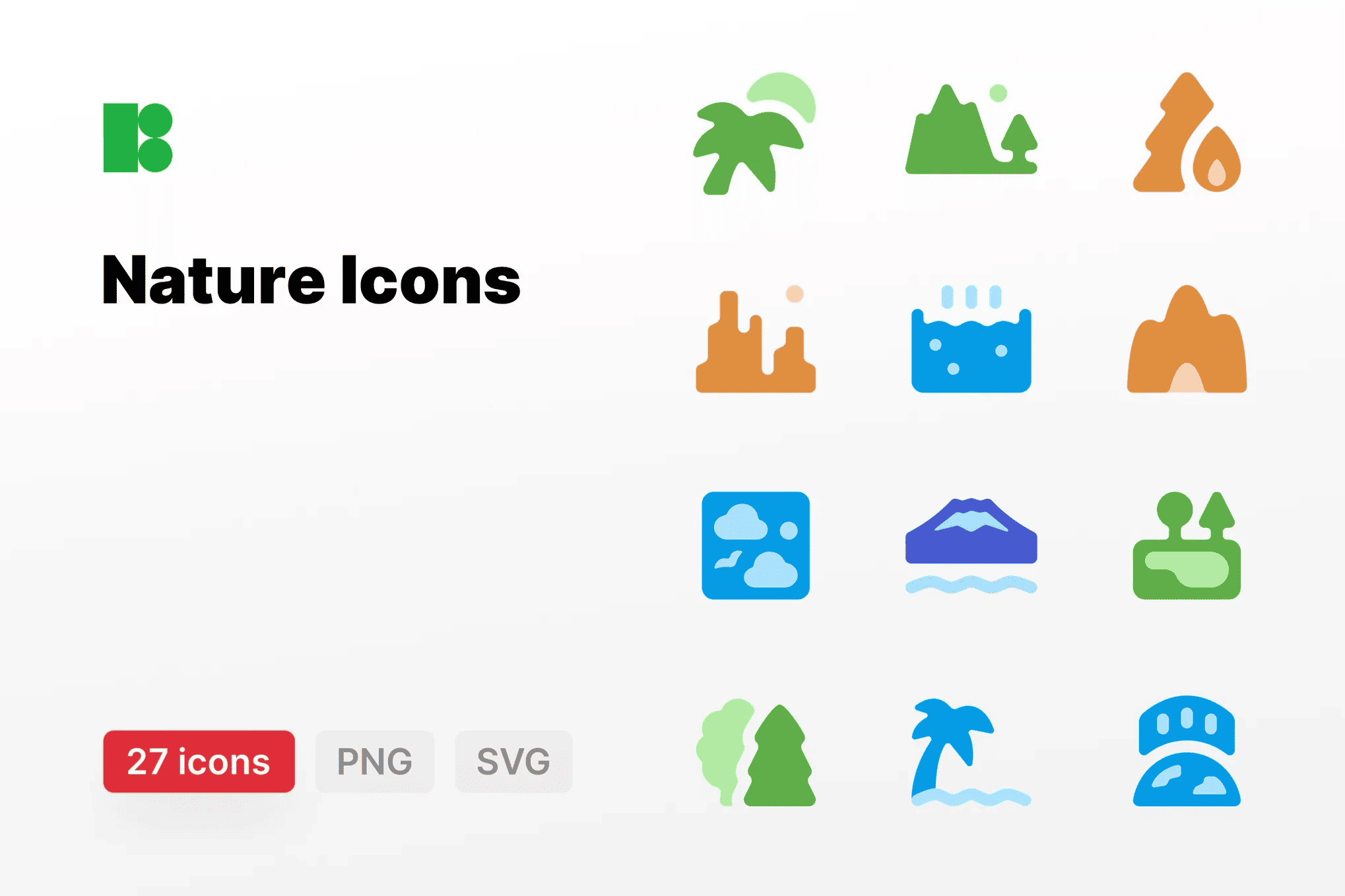 Modern nature icons