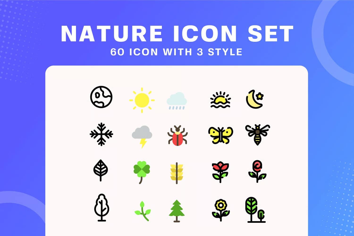 Nature icon set