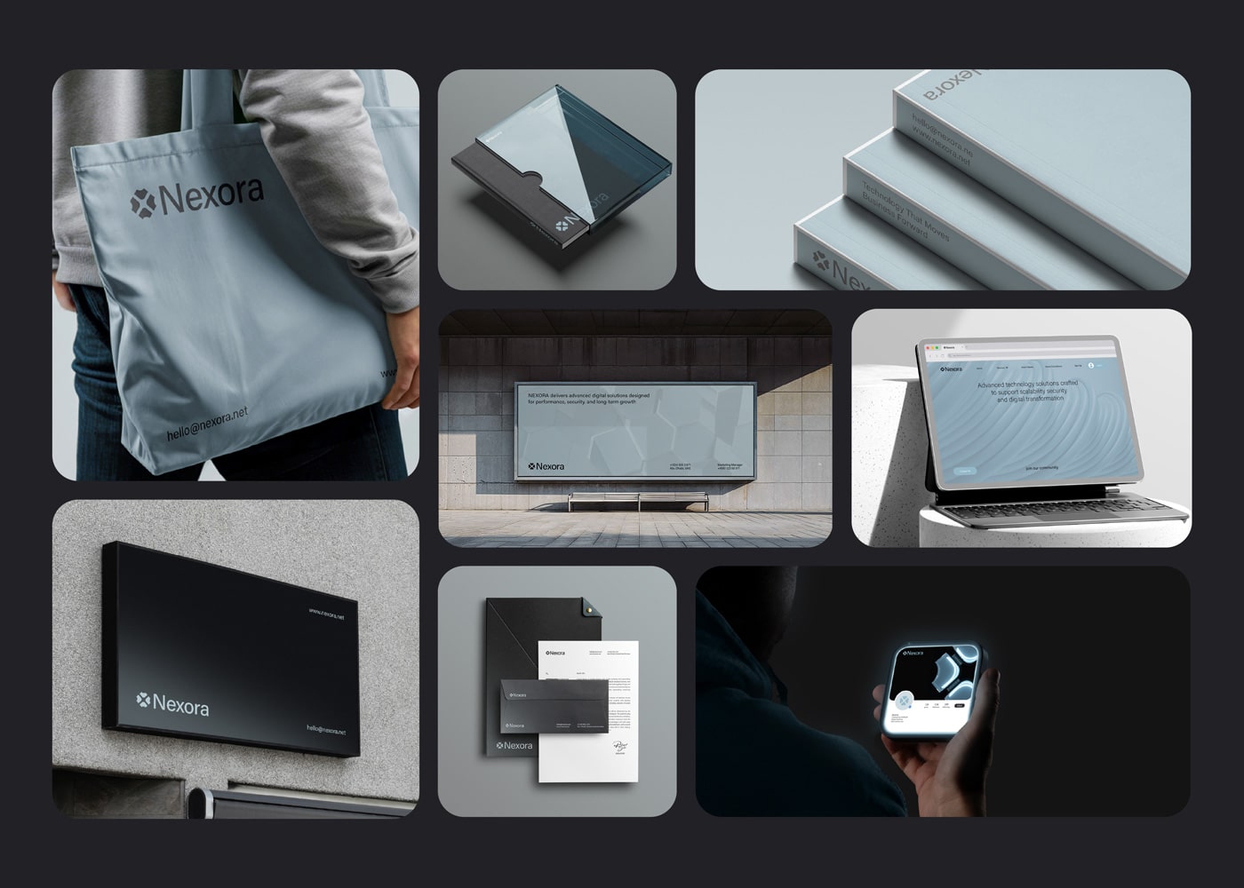 Nexora mockups