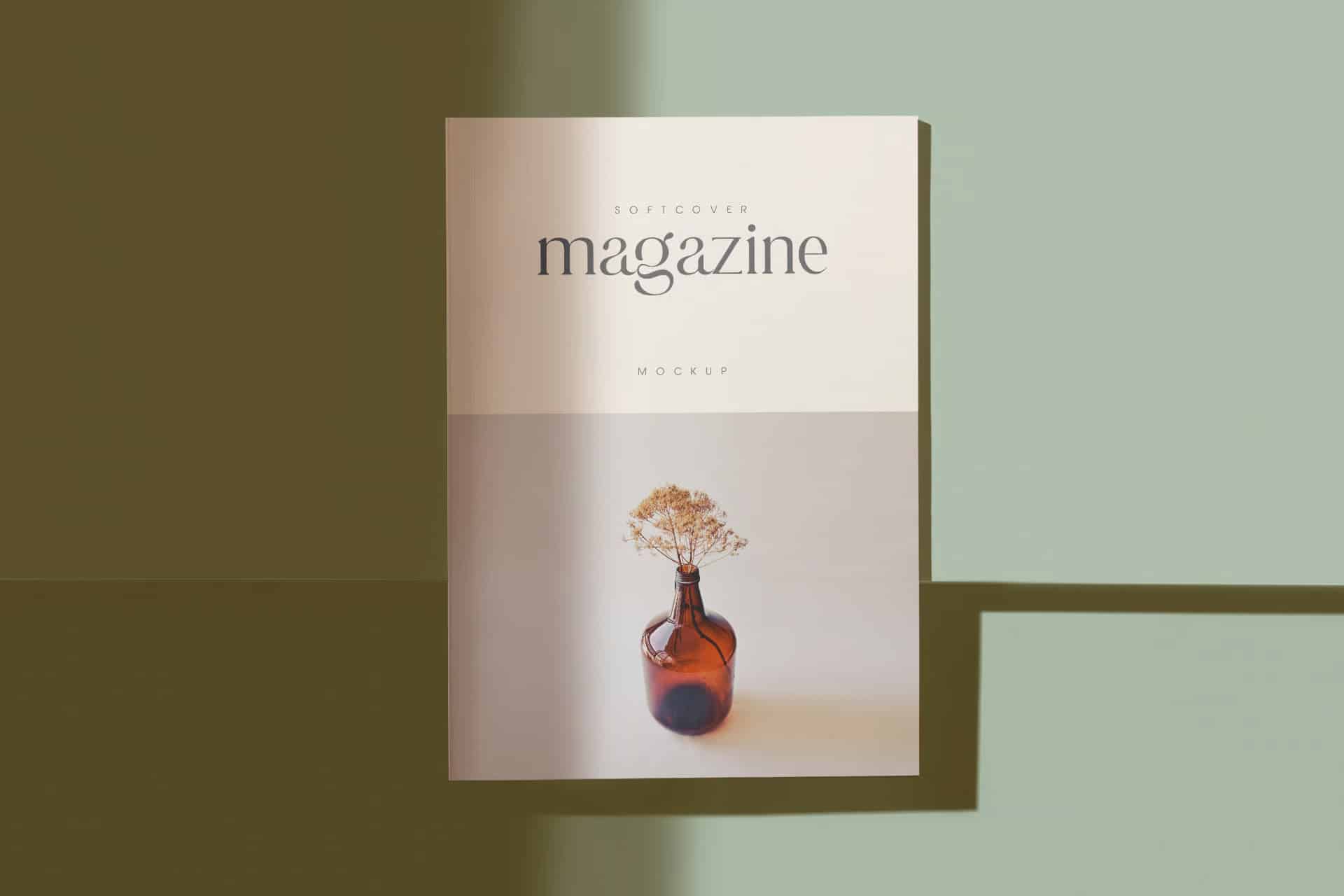 Premium magazine cover mockup