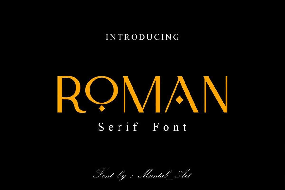 A serif font