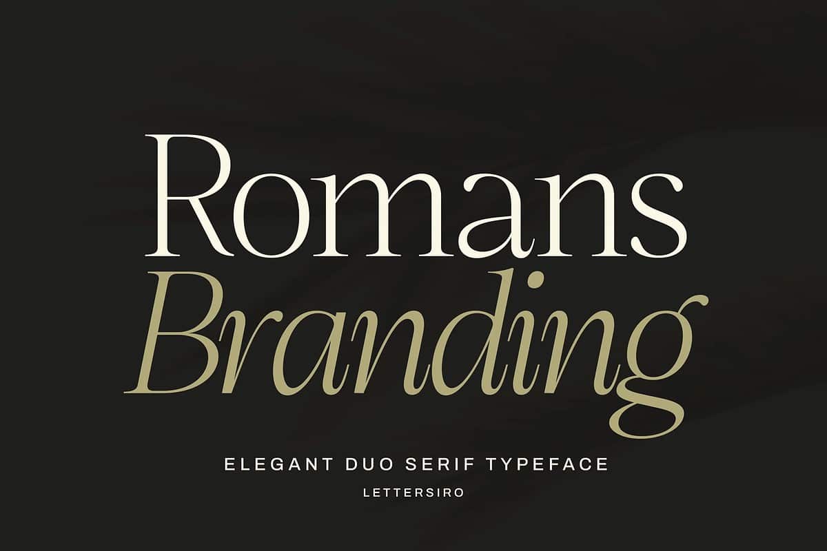 An elegant duo serif typeface