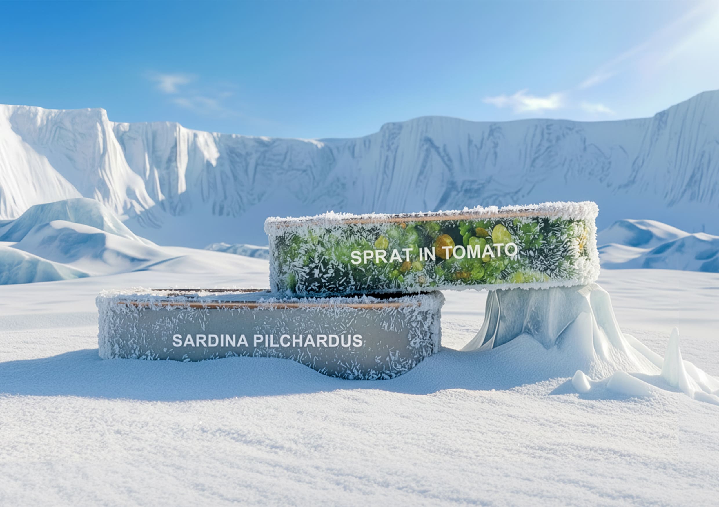 Frozen Antarctic canned seafood