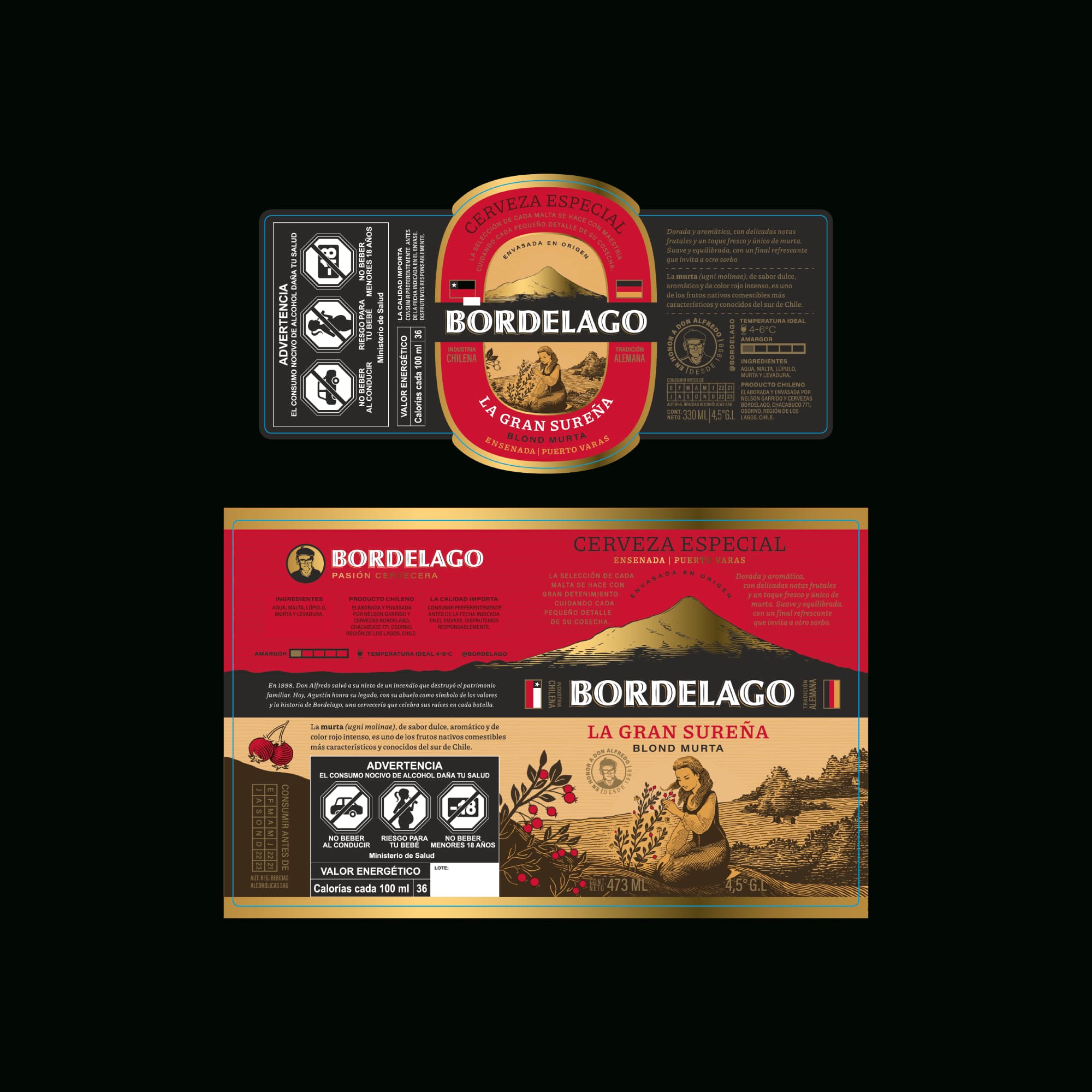 Bordelago beer labels