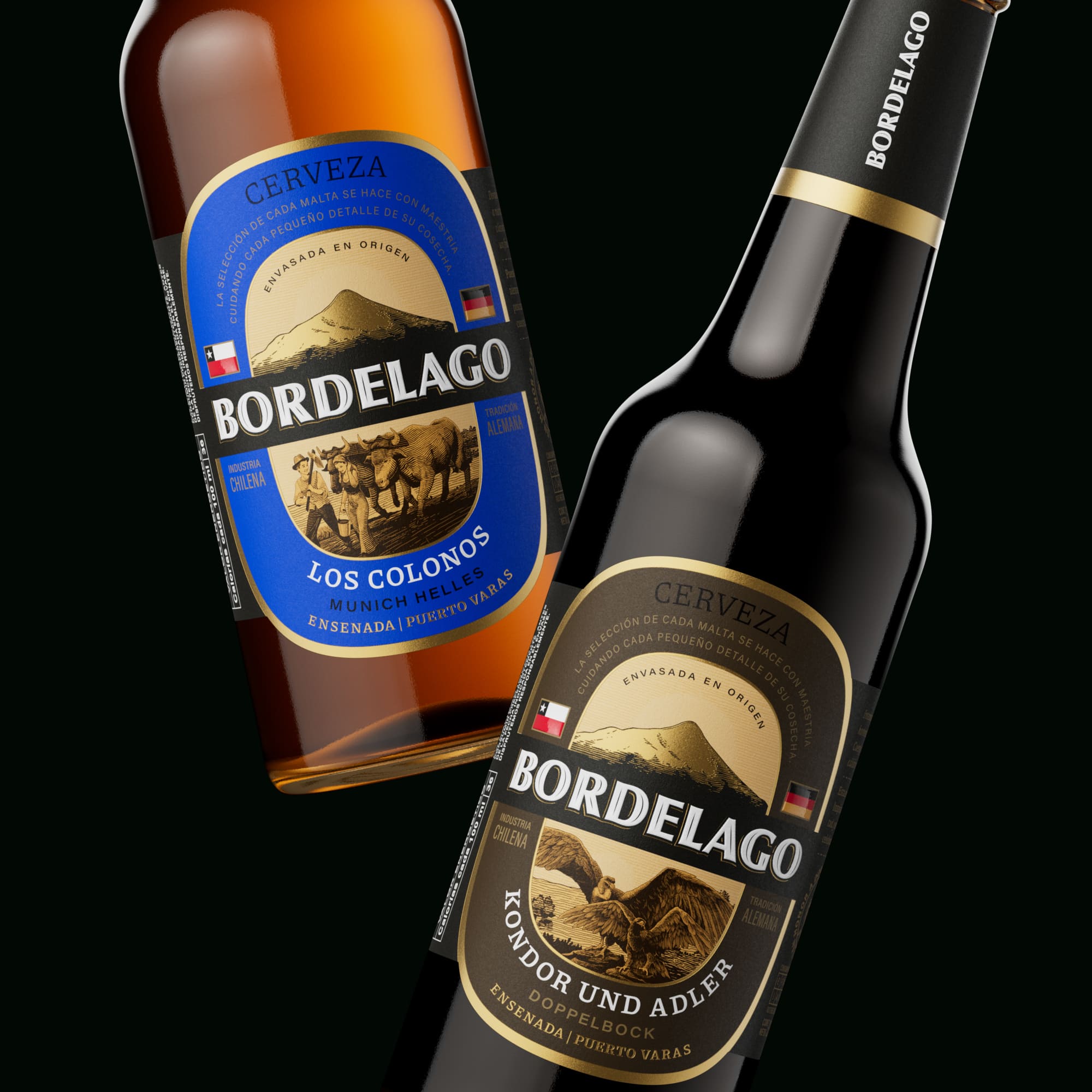 Bordelago beer bottles