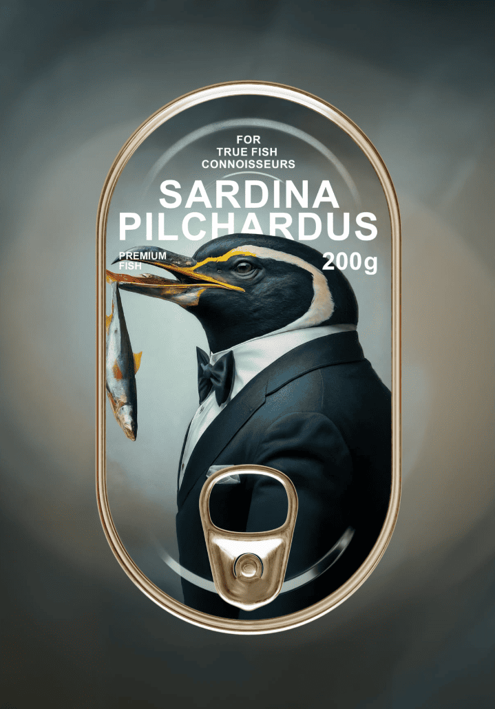 The can with Penguin