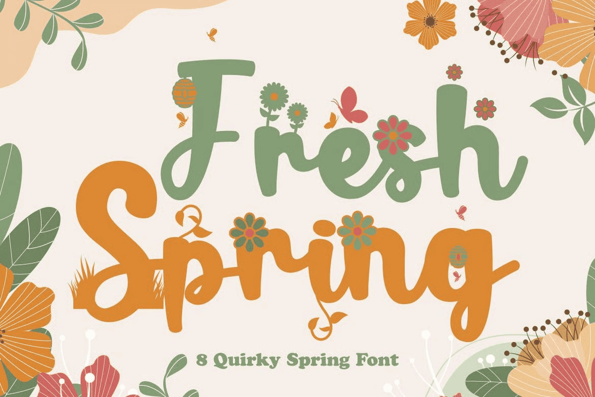 8 quirky spring font
