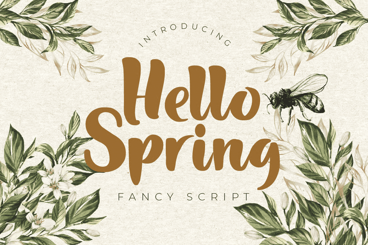A fancy script font