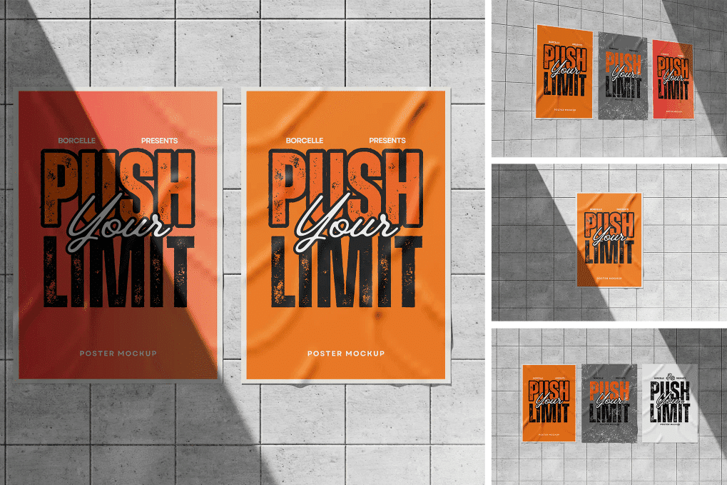 Shadow poster mockup set