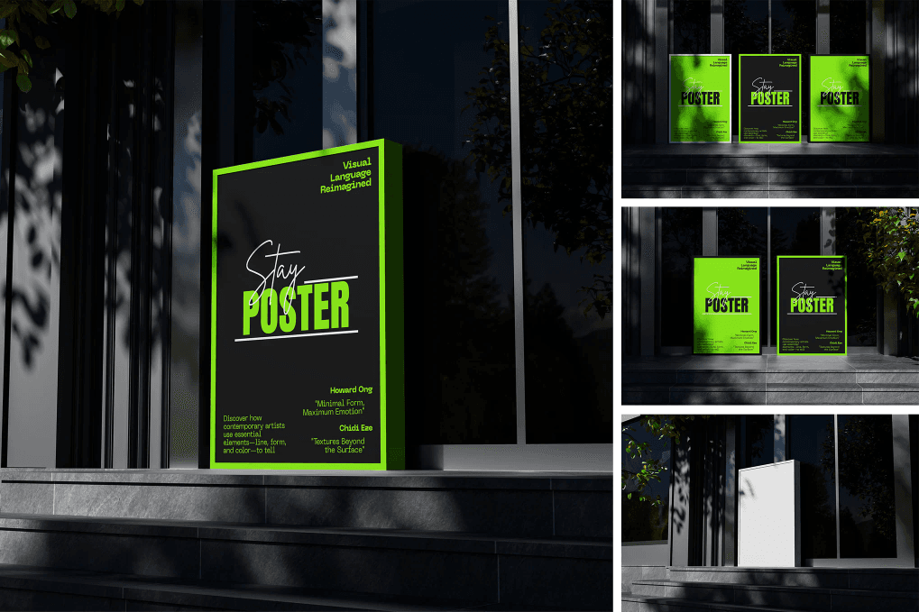 High Quality poster mockup set