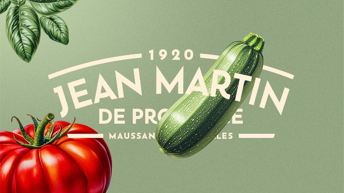 Jean Martin logo with vegetables