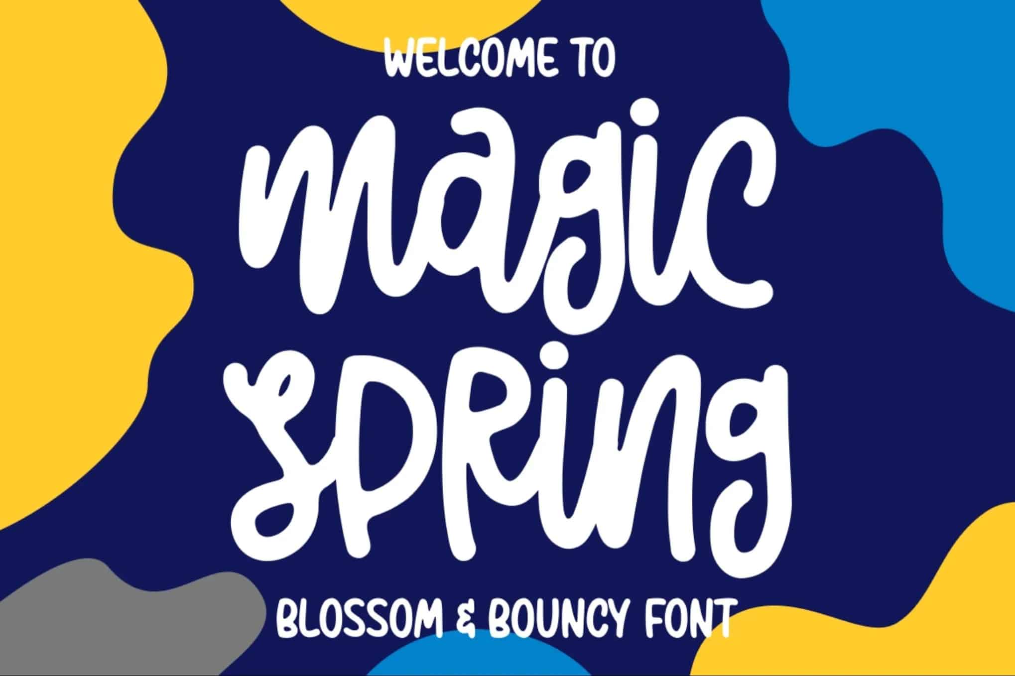 A blossom and bouncy font