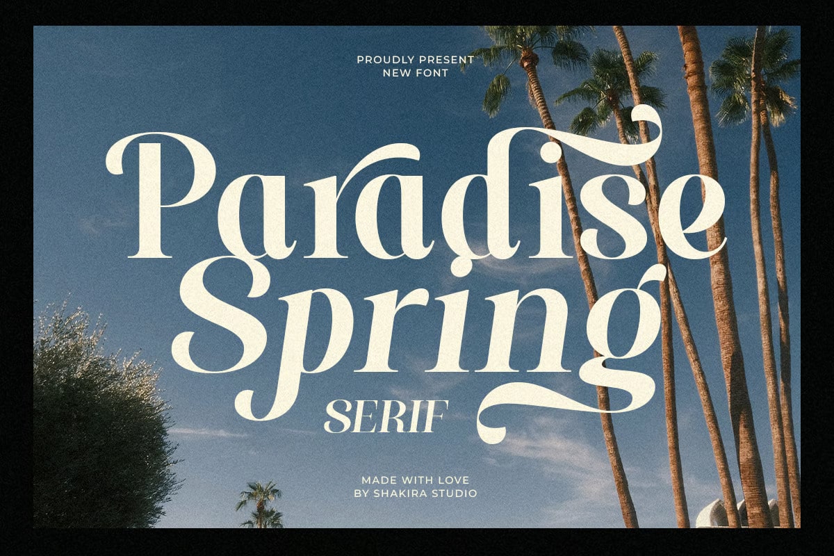 A spring serif font
