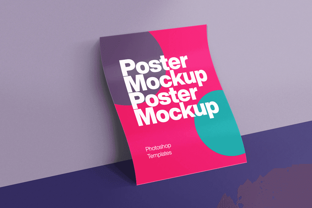A standing poster mockup