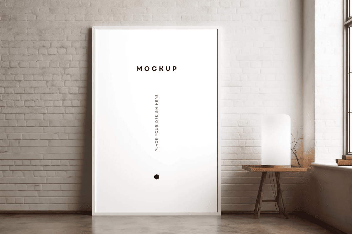 White poster mockup