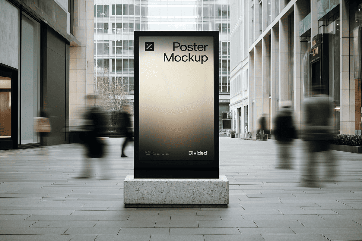 A modern poster mockup