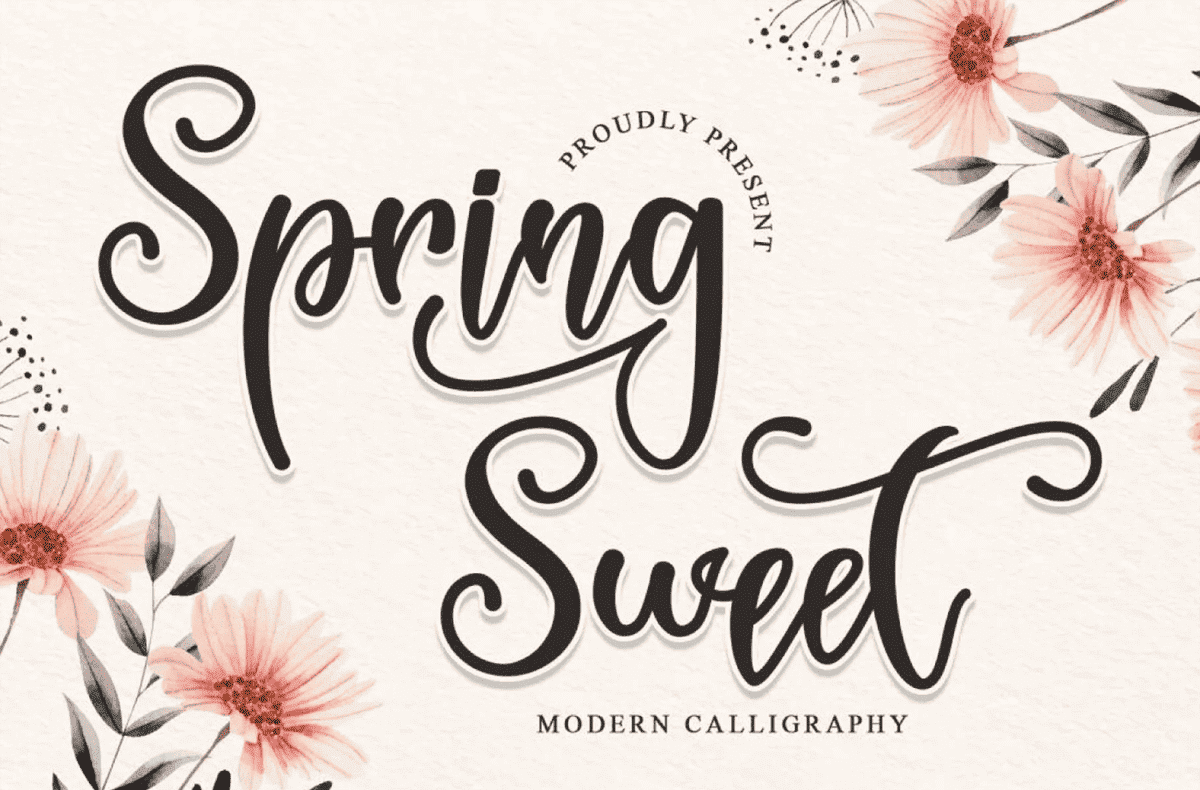 A modern calligraphy font