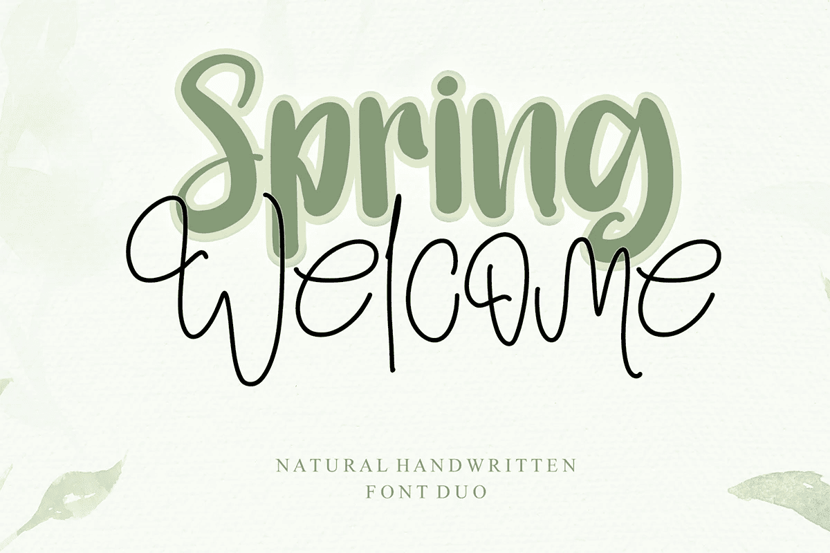 A natural handwritten font duo