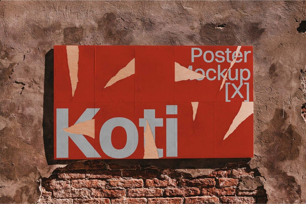 A free torn poster mockups